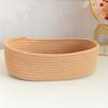 Cotton cord storage basket storage box tabletop sundries cosmetics snack porch hand-woven cotton cord storage basket oval