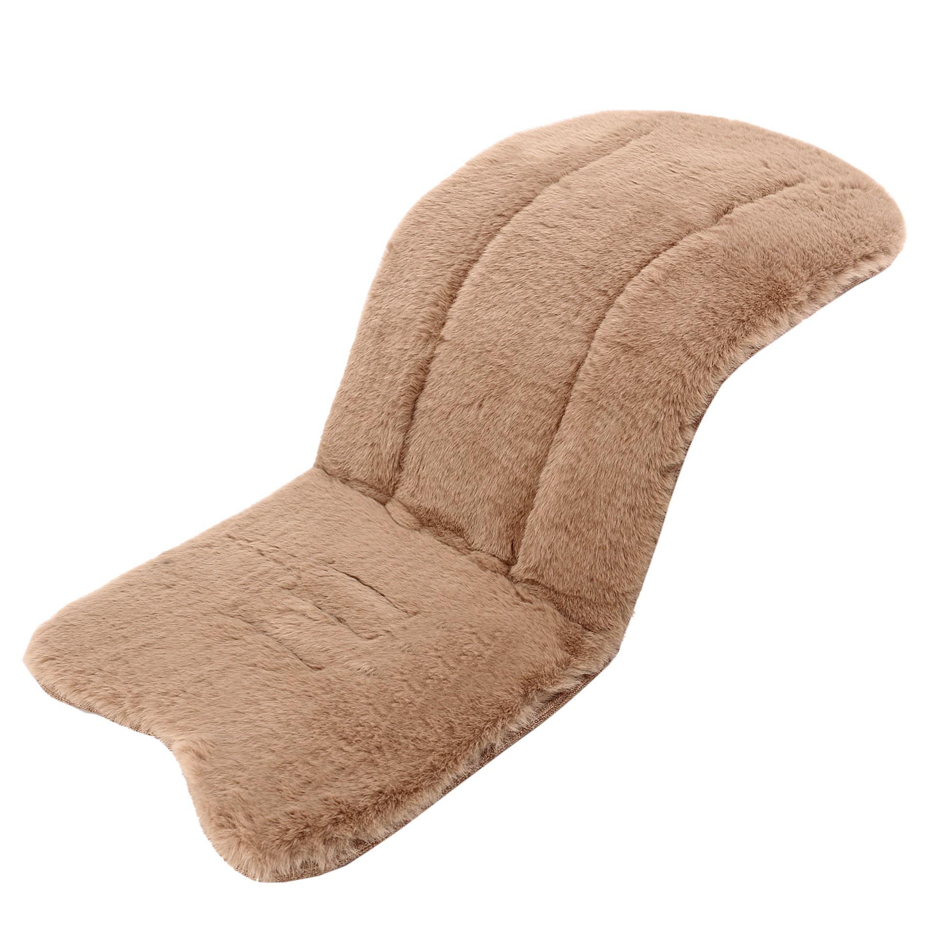 

Universal Baby Stroller Winter Seat Cushion - Thick Imitation Rabbit Fur Pad for Strollers & Dining Chairs 76x37 cm
