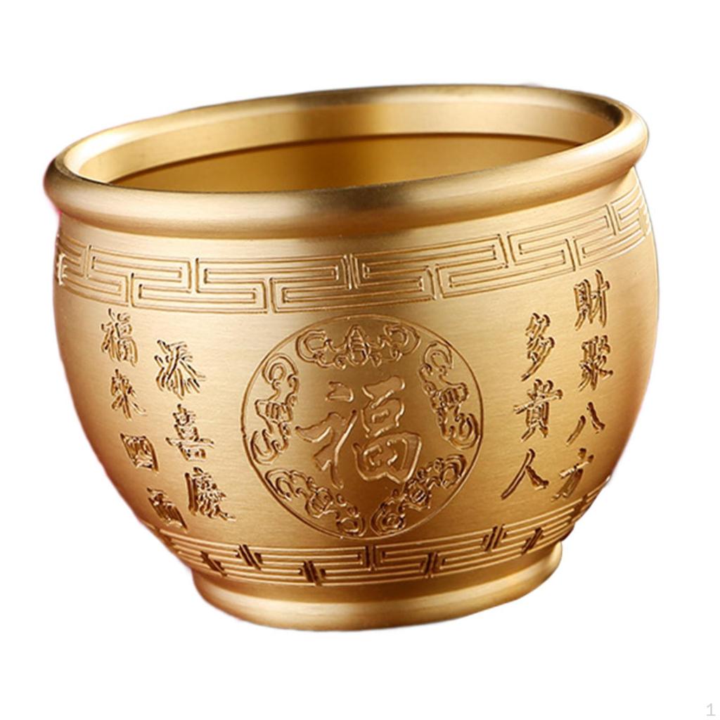 Chinese Treasure Bowl Centerpiece for Wealth Home Decor Cornucopia Feng Shui Item Study