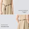 IHIMI Women's Summer Boat Neck A-line Vacation Dress