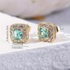 Geometric elegant square earrings for women's wedding engagement party jewelry accessories