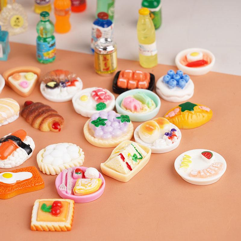 Mini Small Bottle Food Play Miniature Model Real Food Food Play Bulk Bottle Accessories Internet Celebrity Toy Ornament