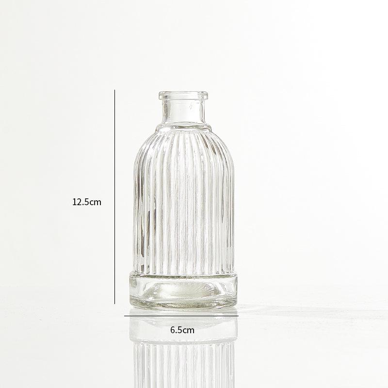 Retro Französisch-Amerikanische Mini-Glasvase für Trockenblumen & Grünzeug