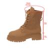 Fashion Casual Thick Bottom Khaki Ankle Boots 2025 Winter Lace Up Women's Combat Boots with Platform Non Slip Hiking Shoes for Women
