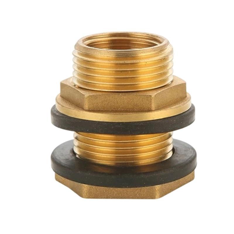 Brass Water Tank Adapter Rustproof Pipe Joints Precisely Thread Design Fish Tank Aquarium Connector For Secure Sealed Connection