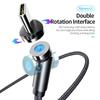 Data Cable Strong Suction Rotatable Anti-winding Magnetic 3 in 1 Fast Charger Cable