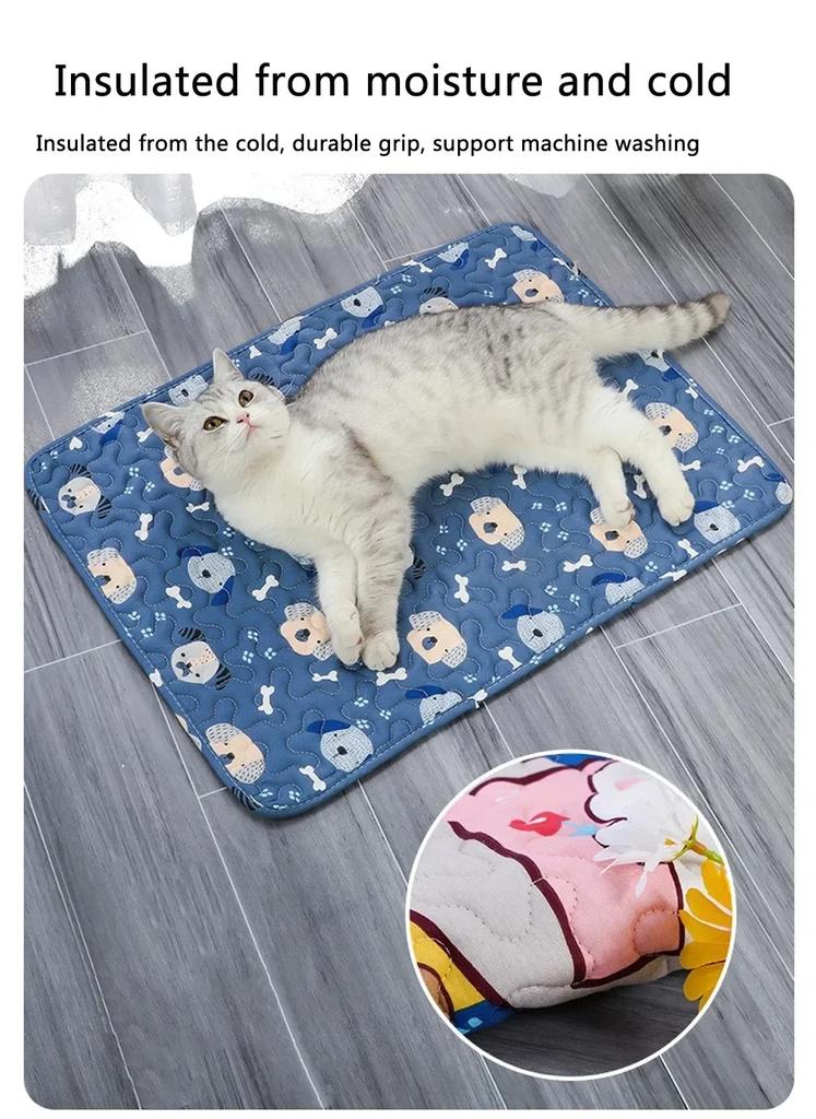 Summer Mat Pet Cooling Ice Blanket Mat Moisture Proof Dog Floor Sofa Cushion Skin Friendly Cat Sleep Breathable Pet Bed Covers