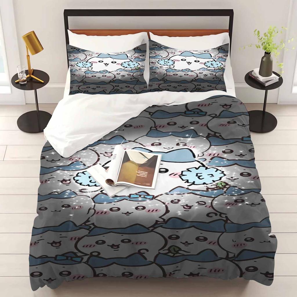 Chiikawa Schlafzimmer Kinder Bettwäsche Set Bettbezug Komfort Queen Mit Kissenbezug Weihnachtsgeschenke Zuhause