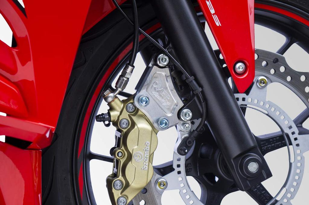 Over Racing Front Caliper Support Silver for Brembo 4P CBR400R (16-18) (19-)