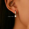 1.0CT D Color Moissanite Hoop Earrings Lab Created Diamond For Women 925 Sterling Silver Wedding Fine Jewelry Gift