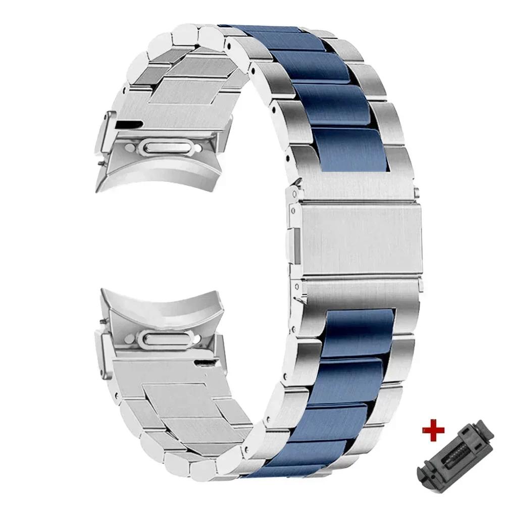 Řemínek z nerezové oceli bez mezer, rychloupínací, pro Samsung Galaxy Watch 6 Classic 43 47 mm, pro Galaxy 6 5 4 44 40 mm 5 Pro 45 mm