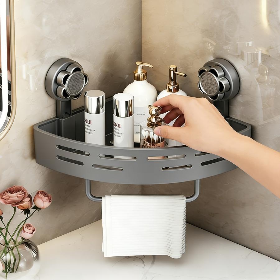1 Bathroom Corner Shelf, No Drilling Required, Adhesive Shampoo Rack, Neatly Organizes Bath Products, Bathroom Shelf,Bathroom Storage and Organization