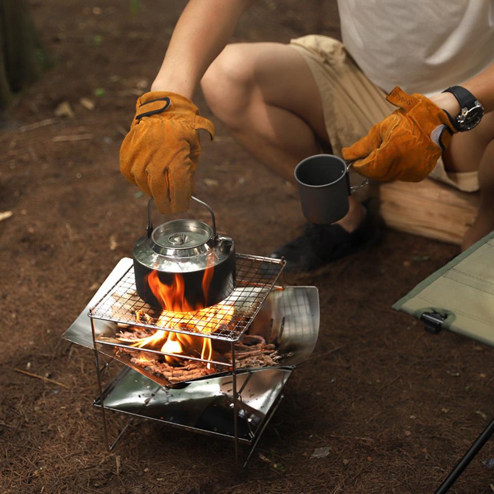 Grill Gloves, Fireproof Ht Grill Gloves with Thick Insulation for Grilling, Cooking, Baking and Cutting  , Non-Slip Kitchen Safe Cooking Gloves