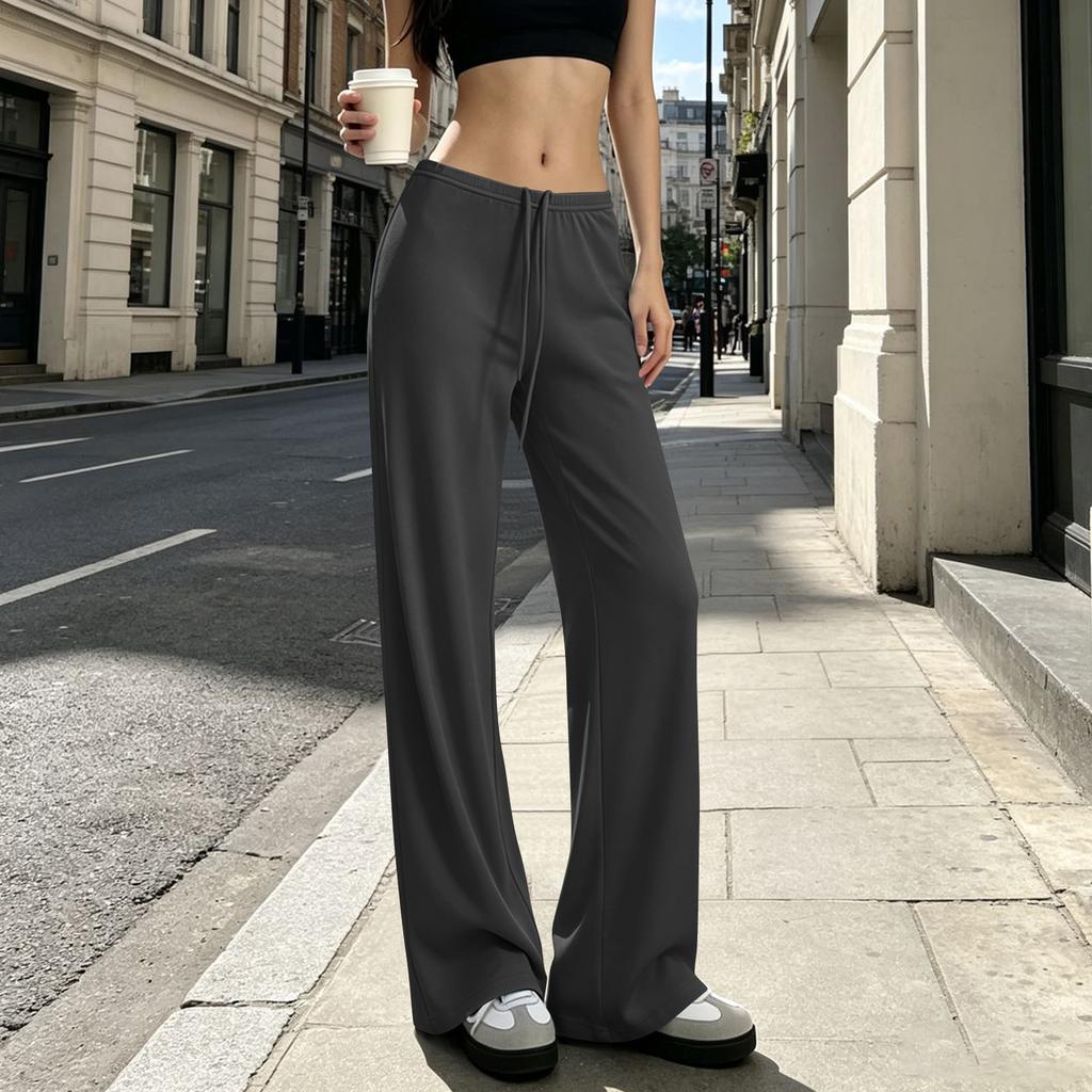 Women's Casual Loose Fit Wide Leg Pants Color Breathable Cool for Summer
