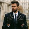 Black Full Finger Mittens Punk PU Leather Gloves Fashion Driving Gloves  Outdoor