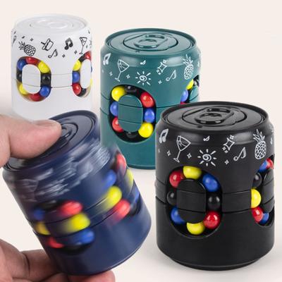 Rotatable Colorful Bean Can Toy Stress Anxiety Relief Educational Brain Teaser
