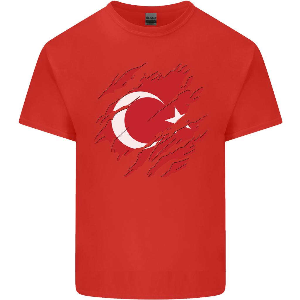 Torn Turkey Flag Turkish Day Football Unisexs Light Cotton Tshirt