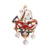 Palace-style Sailing Ship, High-end Feminine Temperament, Versatile and Fashionable Sailing Ship Collar Pin, Accessories Brooch