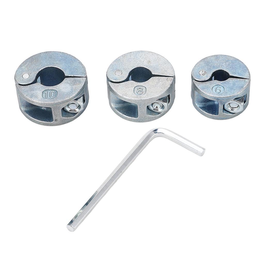 

3PCS Hex Wrench Drill Stop Collar Kit Zinc Alloy Drill Bit Depth Stop Collar For Drilling Depth