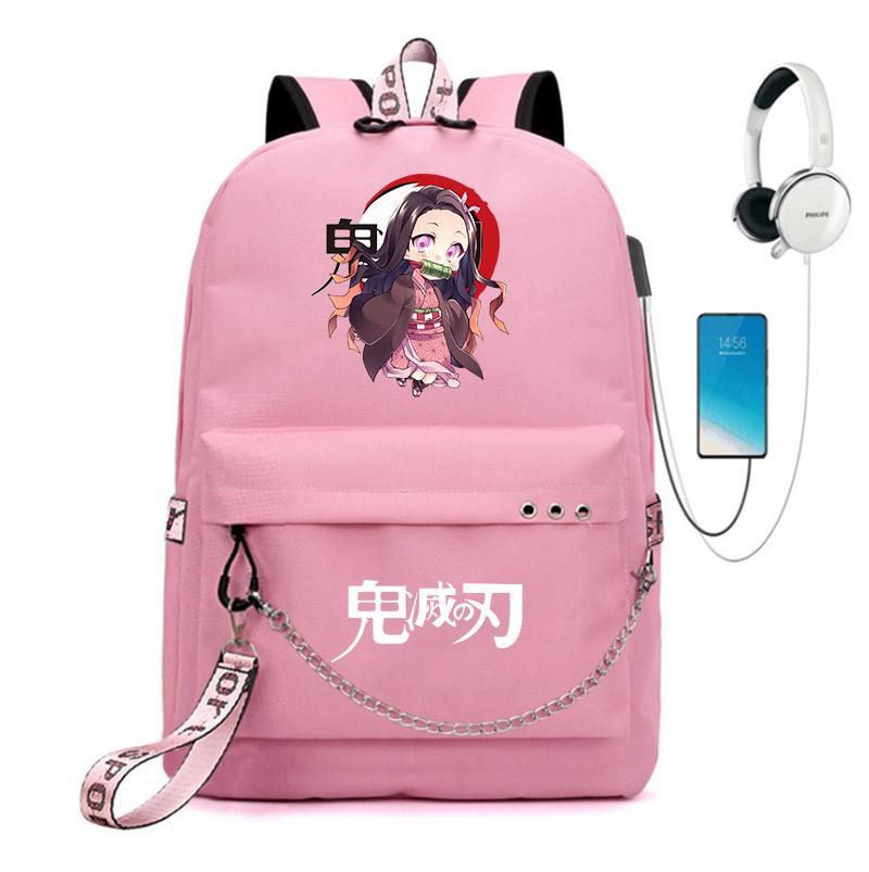 Giappone fumetti anime Demon Slayer Zaino Oxford di Alta Qualità Grande Capacità Borsa a Spalla per Studenti 0012