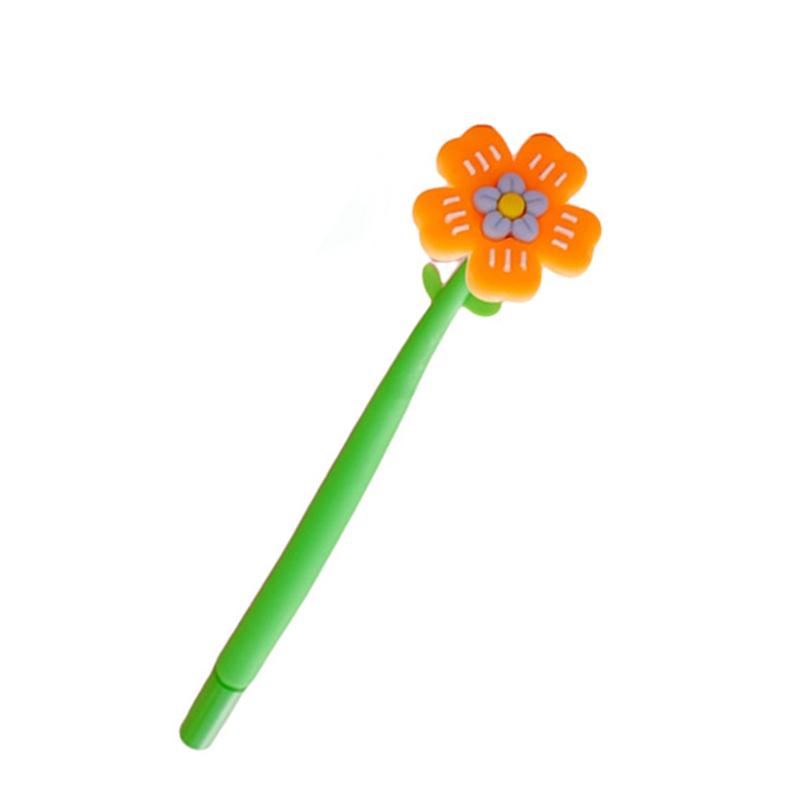 1 Piece Stationery Flowers Cute Cartoon Panda Soft Gel Pen Sunflower School Office Kawaii Supplies Creative Pens