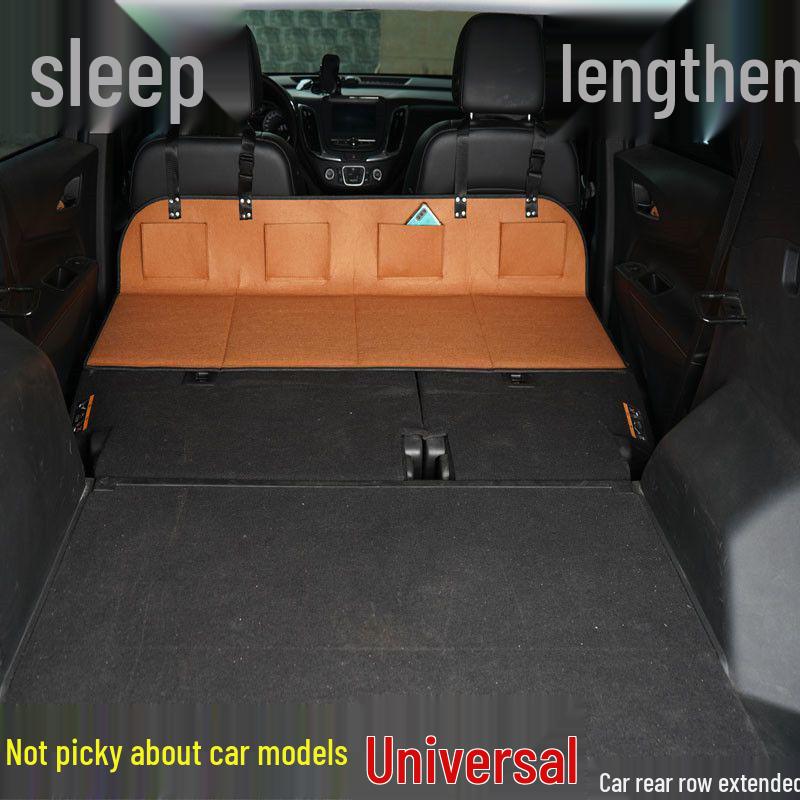 Foldable Rear Car Travel Bed & Headrest Extension for Camping