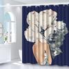 Elegant Floral Shower Curtain - Anti-Fog, Artistic Design, Durable Polyester, Machine Washable, Perfect for Modern Bath Decor