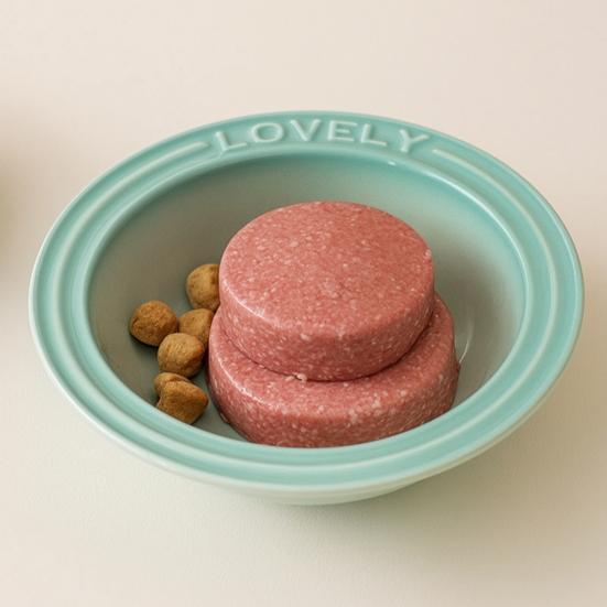 Ceramic Cat Feeding Bowl, Whisker Friendly Kitten Dish for Food & Water, Microwave Dishwasher Safe Wide Shallow Pet Plate for Dry Wet Food