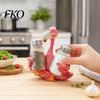 Durable Resin Kitchen Storage Creative Animal Condiment Holder, Organizer Rack for 2 Spice Dolphin Seasoning Jars, Cute Flamingo Pelican
