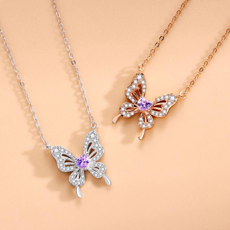 Magic Butterfly Necklace Women's Niche Light Luxury Temperament High-end Design Sense Dream Butterfly Pendant Jewelry