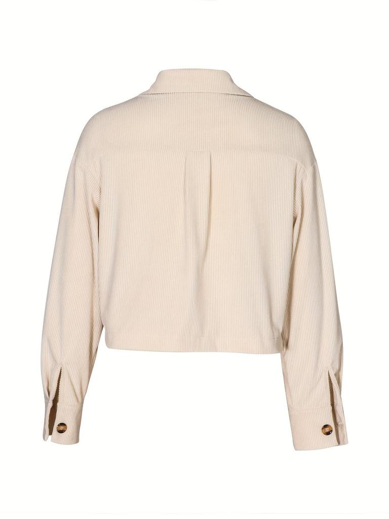 Retro Kord Einreiher Damen Kurzjacke