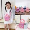 Color Solid Simple Star Moon Print Children Round Shape Crossbody Bag Girl For