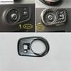 Front Head Lights Lamps Switch Button Control Panel Cover Trim Matte / Carbon Fiber Accessories Interior For MG ZS 2018 -