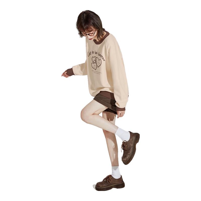 

TonLion Women s 2024 Printed Colorblock Crewneck Sweatshirt L