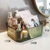 Luxury Acrylic Cosmetics & Skincare Organizer: Transparent Desktop Storage Box for Snacks, Masks, and More on Your Dressing Table.