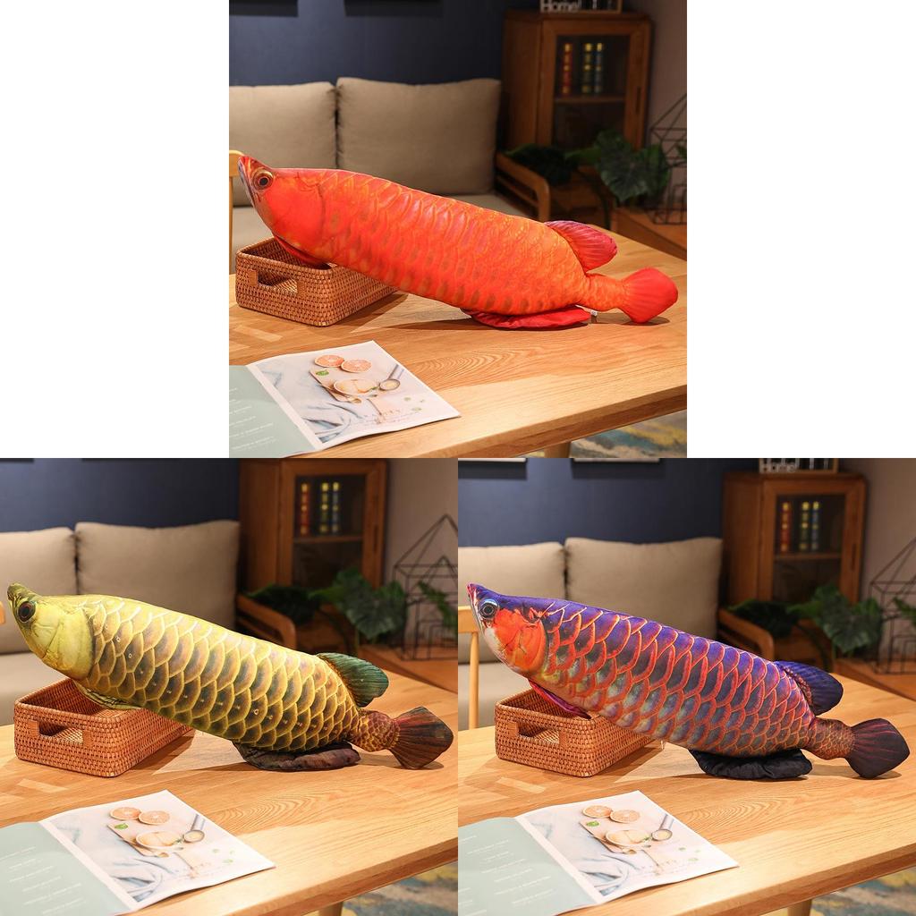 Cuscino Peluche Pesce Con Imbottitura in Cotone 3D Morbido Decorazione Acquario Per Bambini e Ragazzi