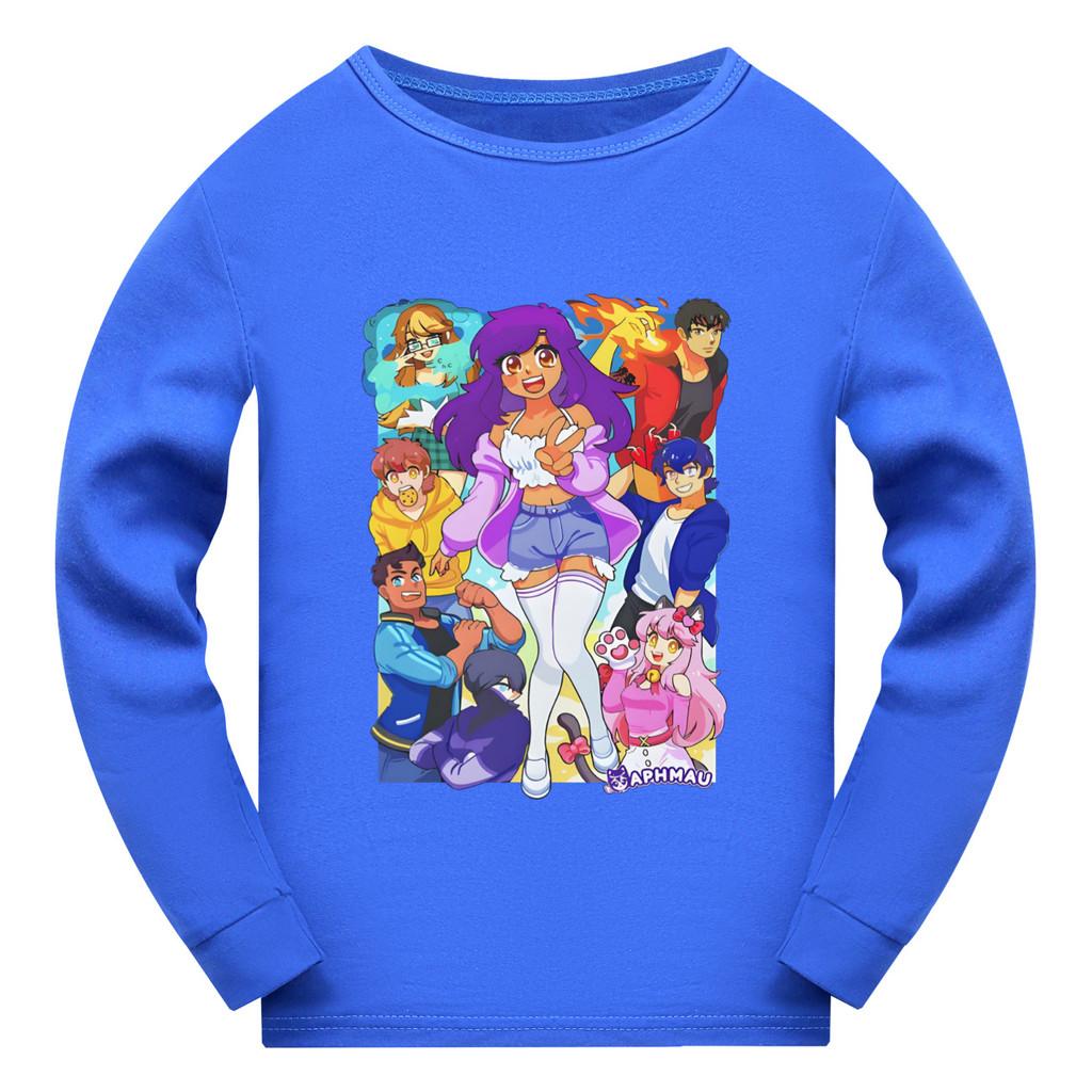 5370 Kids Girls APHMAU Printed Casual Long Sleeves T-Shirt