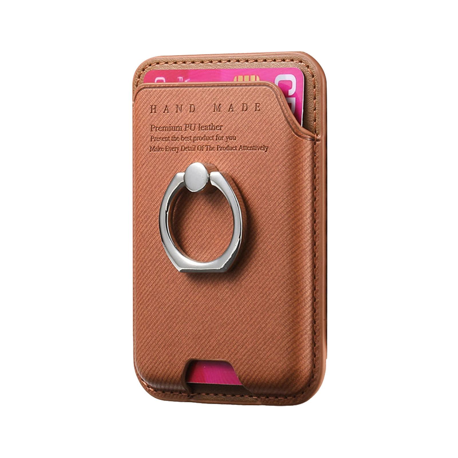 

Non-slip Phone Card Bag Suitable For Magsafe Magnetic Phone Case Universal wallet Finger Ring Buckle Holder Desktop Support