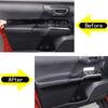 Glossy Piano Black Interior Door Panel Trim Sticker For Toyota Tacoma 2016-22