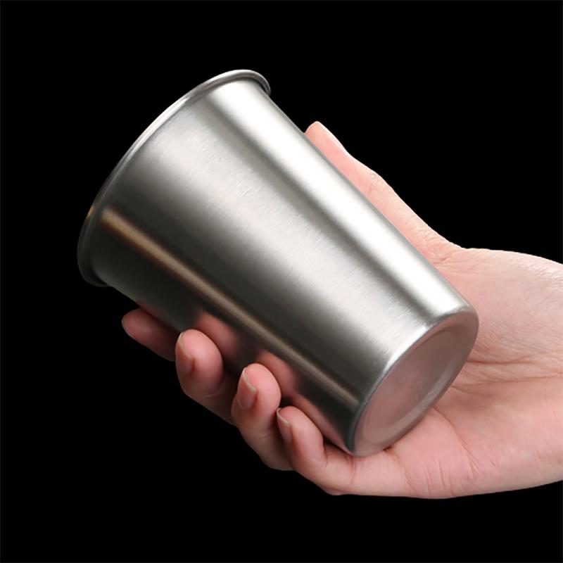 Vaso de Metal de Acero Inoxidable 304 de 200-500ml Vasos para Whisky Cerveza Vaso para Vino Blanco Café Tazas de Viaje para Camping Taza para Beber Café Té