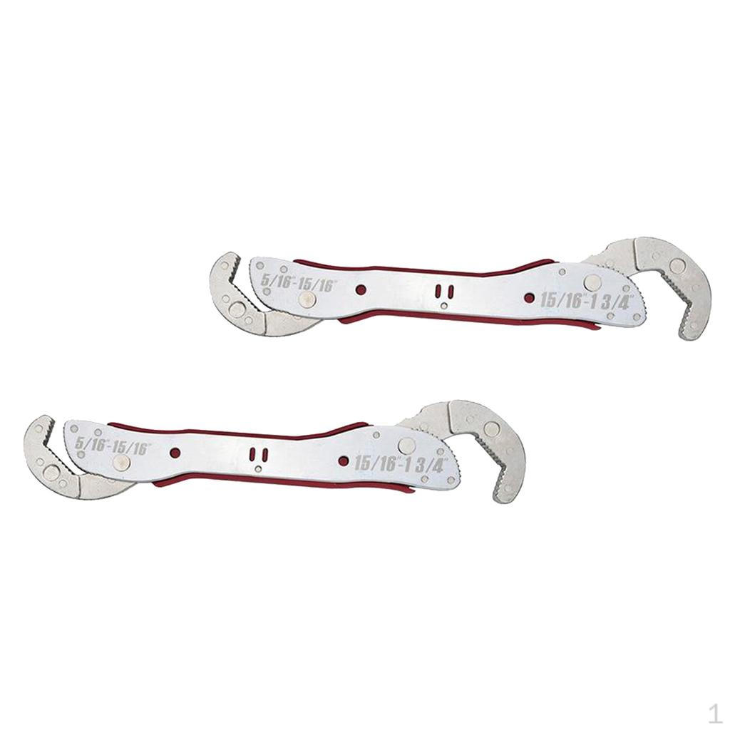 2 Pieces Magic Wrench Adjustable Multi Purpose Functional Universal Spanner
