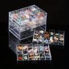 Vetrina Cristallo - Scatola di Stoccaggio in Plastica Trasparente Per Collezioni di Pietre Naturali, Rocce & Gemme