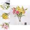 Premium Pvc Lily Fake Flower For Photography Props And House Interior Design