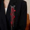 Spille a Catena con Nappa a Forma di Cuore Rosso Fermagli a Forma di Fermacarte Ornamenti a Nappa Teatro