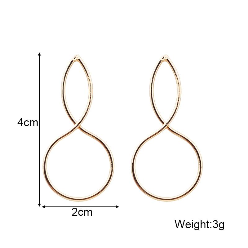 

Niche Twisted Number-8 Dangle Earrings for Girls Hollow Oval Round Punk Style Women s Drop Earrings Fashion Ear Zircon 2025