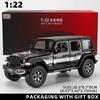 1/22 Modell Jeep Wrangler Diecast Spielzeugauto Modell, Maßstab Metalllegierung Fahrzeug für Kinder Jungen Mädchen Erwachsene, Türen öffnen, Geschenke Grau