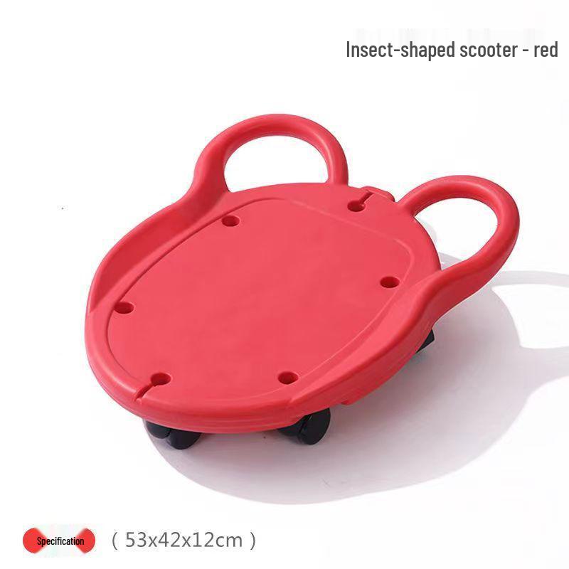 Children's Sensory Integration Scooter: Four-Wheeled Vestibular Balance Board for Crawling and Fitness.