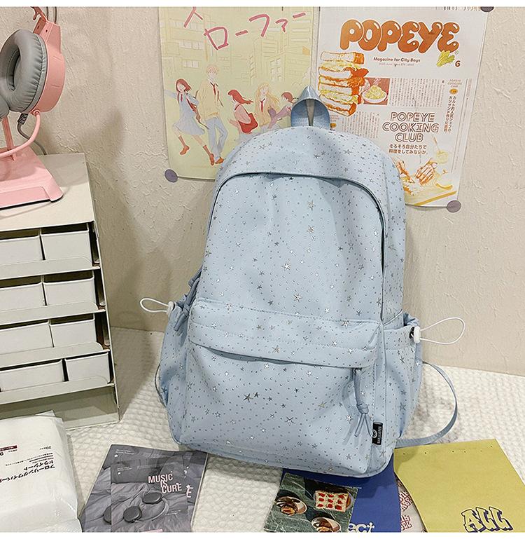 Schoolbag Japanese New Ins College Style Backpack Female Korean Gypsy Star Student Schoolbag Casual Versatile Travel Backpack