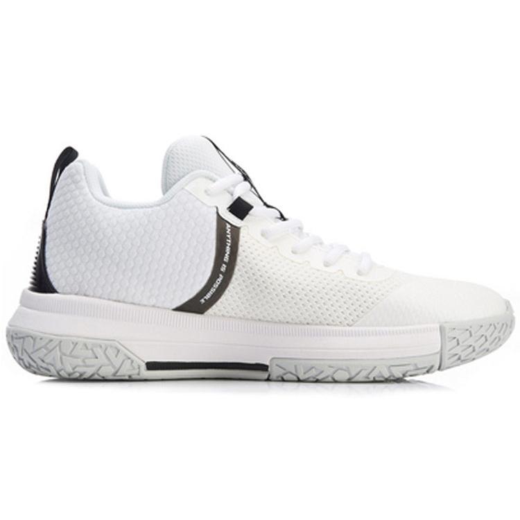 New LiNing Non-attack Cushioning Anti-Slip And Wear-Resistant High-Top Basketball Shoes White Black ABAN063-4