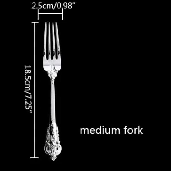 1Pcs Luxury Western Silverware Cutlery Dinnerware Set Flatware Steak Knife Fork Spoon Dinner Tableware Restaurant Cooking Room Tool